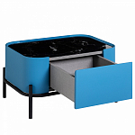 Тумба прикроватная чёрно-голубая с  ящиком Blue Cabinet варинант исполнения - 2 | Loft Concept в Екатеринбурге