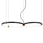 Люстра подвесная светодиодная черный металл Ring Horizontal варинант исполнения - 8 | Loft Concept в Екатеринбурге