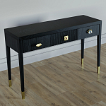 Дизайнерский Письменный стол Elsa Dreams Black с тремя ящиками варинант исполнения - 3 | Loft Concept в Екатеринбурге