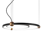 Люстра подвесная светодиодная черный металл Ring Horizontal варинант исполнения - 1 | Loft Concept в Екатеринбурге