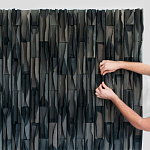 Современное Объемное Панно на стену Horizontal rhythmic waves варинант исполнения - 2 | Loft Concept в Екатеринбурге