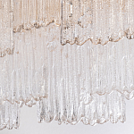 Люстра подвесная прямоугольная из рифленого стекла Fluted Glass Chandelier варинант исполнения - 1 | Loft Concept в Екатеринбурге