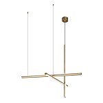 Люстра с 3-мя  пересекающимися цилиндрическими плафонами на тонких тросах Trumpet tube варинант исполнения - 2 | Loft Concept в Екатеринбурге