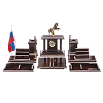 Настольный письменный набор из природного камня обсидиана с декором в виде Коня Team leader варинант исполнения - 1 | Loft Concept в Екатеринбурге