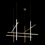 Люстра с 8-ю пересекающимися цилиндрическими плафонами на тонких тросах Trumpet tube варинант исполнения - 7 | Loft Concept в Екатеринбурге