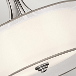 Люстра подвесная с двойным круглым плафоном из органзы и матового стекла Kichler варинант исполнения - 3 | Loft Concept в Екатеринбурге