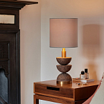 Настольная лампа с белым цилиндрическим абажуром на фигурном основании из полусфер Bewitchment варинант исполнения - 1 | Loft Concept в Екатеринбурге