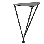 Стол журнальный c коричневой круглой столешницей на четырех черных ножках Charm Coffee Table варинант исполнения - 3 | Loft Concept в Екатеринбурге