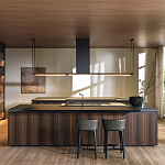 Кухонный гарнитур из массива дерева и камня HI-LINE 6 FRAME DOOR Dada Engenereed Kitchen варинант исполнения - 1 | Loft Concept в Екатеринбурге