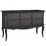 Консоль черная из массива бука с ящиками в стиле прованс Black Provence варинант исполнения - 1 | Loft Concept в Екатеринбурге