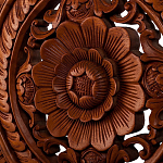 Панно из дерева круглое Flower Panel With Trees варинант исполнения - 2 | Loft Concept в Екатеринбурге