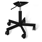 Стул с мягкой бирюзовой обивкой из велюра и подъемно-поворотным механизмом на черных колесиках Harper Turquoise варинант исполнения - 3 | Loft Concept в Екатеринбурге