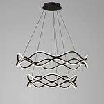 Люстра подвесная с волнообразным черным каркасом Black Tsunami варинант исполнения - 2 | Loft Concept в Екатеринбурге