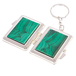 Зеркало брелок складное двухстороннее из натурального камня Малахит Stone Mirrors варинант исполнения - 2 | Loft Concept в Екатеринбурге