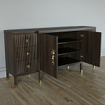 Большой Комод-буфет Elsa Dreams Walnut с ящиками варинант исполнения - 5 | Loft Concept в Екатеринбурге