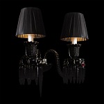 Бра с двумя черными абажурами и декоративными подвесками Lustre Reverie варинант исполнения - 3 | Loft Concept в Екатеринбурге