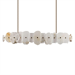 Подвесной светильник с фигурными элементами из белого алебастра Cryptocrystalline Stone варинант исполнения - 7 | Loft Concept в Екатеринбурге