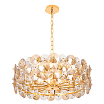Люстра круглая золотого цвета с круглыми хрустальным элементами Solyria варинант исполнения - 4 | Loft Concept в Екатеринбурге