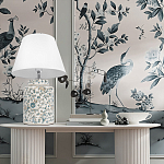 Настольная лампа цилиндрическая с цветочной росписью Lamp Flower Painting варинант исполнения - 6 | Loft Concept в Екатеринбурге