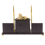 Настольный канцелярский набор из нефрита с декором в виде льва Golden Lion варинант исполнения - 3 | Loft Concept в Екатеринбурге