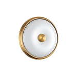 Бра круглое с матовым стеклянным плафоном и металлической окантовкой Soft Halo варинант исполнения - 3 | Loft Concept в Екатеринбурге