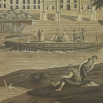 Обои ручная роспись Monuments of Paris Eau Forte on antique scenic Xuan paper варинант исполнения - 1 | Loft Concept в Екатеринбурге