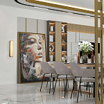 Бра в металлическом корпусе с рассеивателем из бежевого алебастра Cryptocrystalline Stone варинант исполнения - 2 | Loft Concept в Екатеринбурге