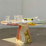 Дизайнерский журнальный стол с цветным орнаментом Unyly варинант исполнения - 2 | Loft Concept в Екатеринбурге