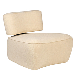 Кресло бежевое без подлокотников с обивкой из ткани букле Space of Freedom варинант исполнения - 1 | Loft Concept в Екатеринбурге