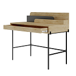 Стол письменный с выдвижным ящиком цвета древесины LEILA WORKING TABLE OAK ANTHRACITE варинант исполнения - 1 | Loft Concept в Екатеринбурге