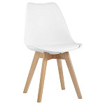 Стул с основой из пластика и мягким сиденьем Arvika White варинант исполнения - 1 | Loft Concept в Екатеринбурге