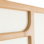 Ширма из массива дуба и ткани Arcuri Screen варинант исполнения - 5 | Loft Concept в Екатеринбурге