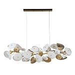 Люстра с белыми и золотистыми цветами G9 Dahlia Flowers Lamp варинант исполнения - 3 | Loft Concept в Екатеринбурге