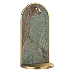 Настенный светильник зеленого цвета с бронзовой рамкой овальной формы с полкой Herbarium  варинант исполнения - 1 | Loft Concept в Екатеринбурге