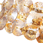 Люстра круглая золотого цвета с круглыми хрустальным элементами Solyria варинант исполнения - 7 | Loft Concept в Екатеринбурге