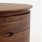 Прикроватный столик из дерева с 2-мя ящиками Moon Walnut Furniture варинант исполнения - 5 | Loft Concept в Екатеринбурге