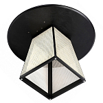 Обеденный стол с круглой чёрной столешницей и плетёным основанием Savanna Round Table варинант исполнения - 2 | Loft Concept в Екатеринбурге