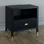 Прикроватная тумбочка с полкой Elsa Dreams Black варинант исполнения - 1 | Loft Concept в Екатеринбурге