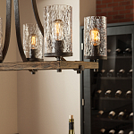 Люстра подвесная с восемью прозрачными стеклянными цилиндрическими плафонами в стиле лофт Feiss варинант исполнения - 8 | Loft Concept в Екатеринбурге