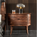 Прикроватный столик из дерева с 2-мя ящиками Moon Walnut Furniture варинант исполнения - 2 | Loft Concept в Екатеринбурге