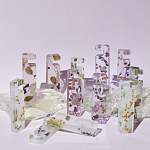 Подставка для телефона из эпоксидной смолы с цветами белая Epoxy Flowers Phone Stand White варинант исполнения - 4 | Loft Concept в Екатеринбурге