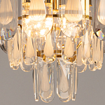 Люстра многоярусная с овальными прозрачными подвесками 28 см Harmonica варинант исполнения - 5 | Loft Concept в Екатеринбурге