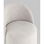 Пуф Loreen со спинкой вращающийся букле светло-серый варинант исполнения - 2 | Loft Concept в Екатеринбурге