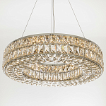 Круглая люстра с хрустальным декором Langlais Crystal Chrome Chandelier варинант исполнения - 3 | Loft Concept в Екатеринбурге