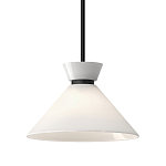 Подвесной светильник с белым стеклянным конусным плафоном Alora Mood варинант исполнения - 1 | Loft Concept в Екатеринбурге