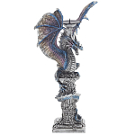 Подсвечник в виде Дракона Grey Blue Dragon Candlestick варинант исполнения - 2 | Loft Concept в Екатеринбурге