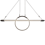 Светодиодная люстра Black LED Circle and Oval Lamp варинант исполнения - 1 | Loft Concept в Екатеринбурге