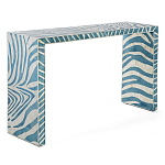 Консоль Дизайнерская Kenya Console ZEBRA Bone Inlay blue варинант исполнения - 4 | Loft Concept в Екатеринбурге