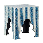 Приставной столик с инкрустацией раковинами устриц Bone Inlay варинант исполнения - 6 | Loft Concept в Екатеринбурге