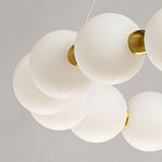 Люстра круглая с матовыми белыми шарами PEARLS Suspension варинант исполнения - 10 | Loft Concept в Екатеринбурге